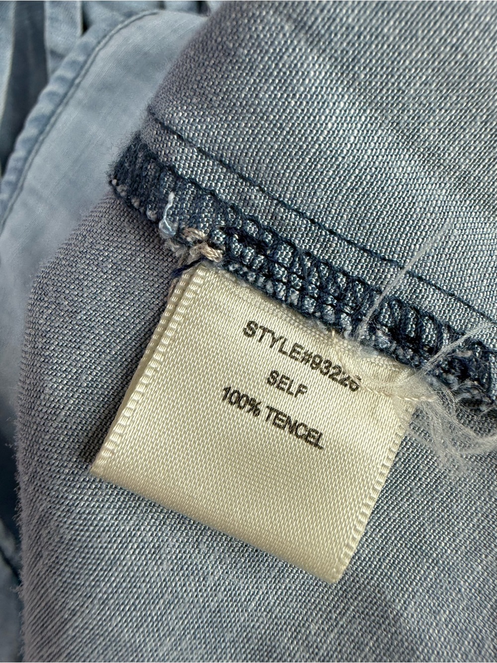 Skies Are Blue dress denim look Light Blue Sleeveless Tie-Waist Chambray Dress - Picture 9 of 11